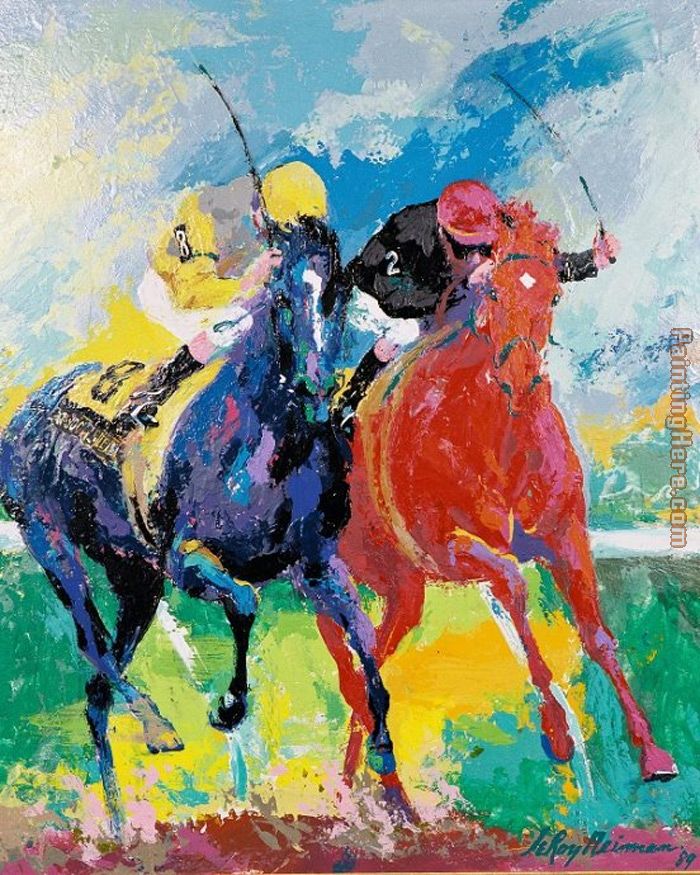 Polo Horses painting - Leroy Neiman Polo Horses art painting